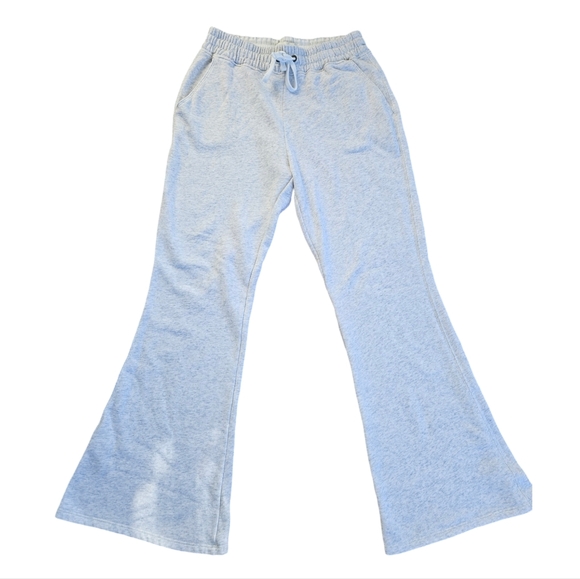 Abercrombie & Fitch women's flare sweatpants light gray Size large - Picture 1 of 10